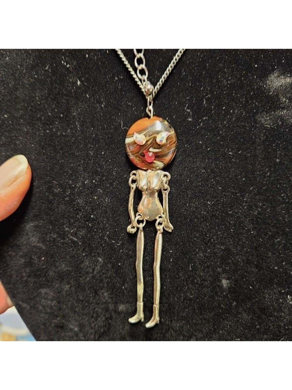 Female Form Mobile Pendant Necklace